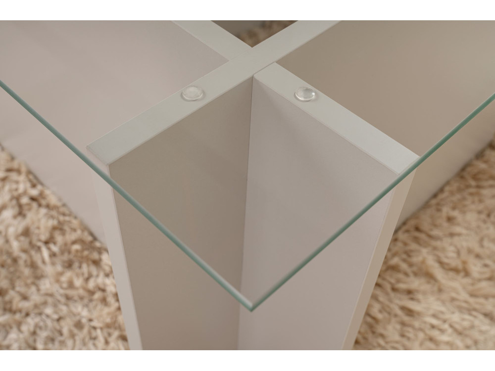 Vetrino" glass coffee table 105 x 65 x 40 cm - Grey