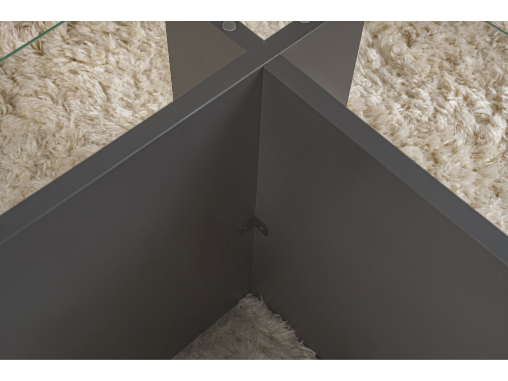 Vetrino" glass coffee table 105 x 65 x 40 cm - Anthracite