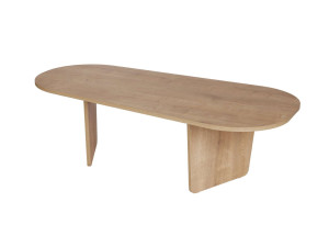 Ovalis" wooden coffee table - 130 x 65 x 40 cm - Oak