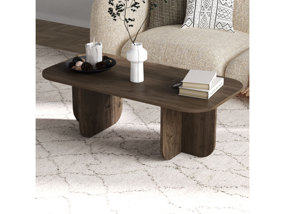 Becaj" wooden coffee table - 120 x 60 x 41 cm - Walnut
