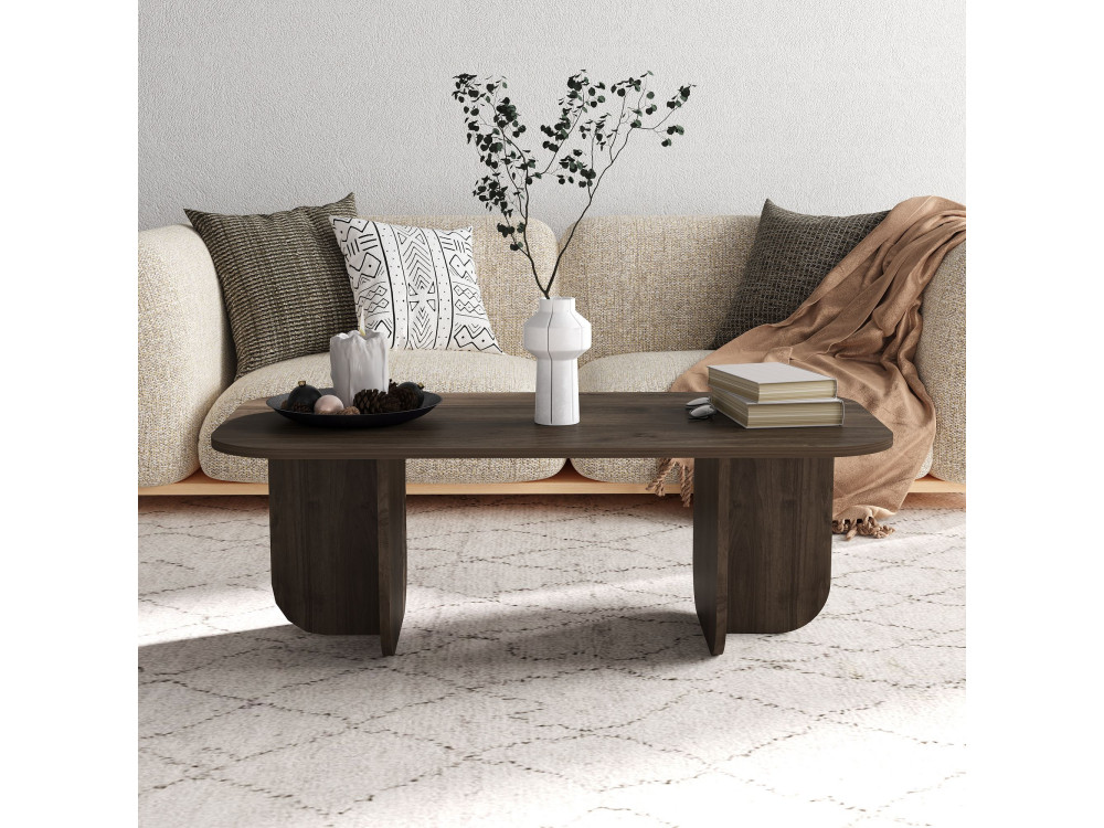 Becaj" wooden coffee table - 120 x 60 x 41 cm - Walnut
