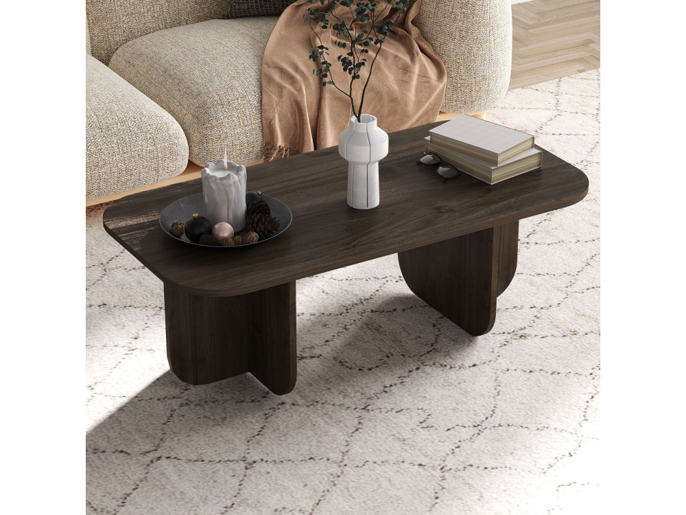 Becaj" wooden coffee table - 120 x 60 x 41 cm - Walnut