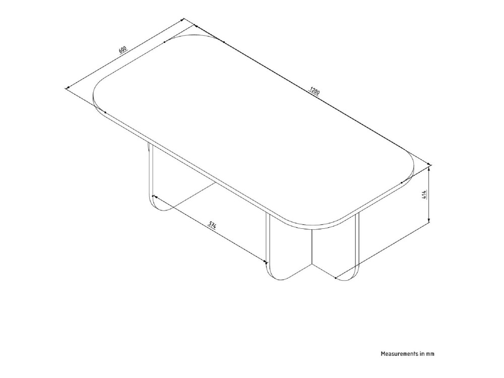 Becaj" wooden coffee table - 120 x 60 x 41 cm - Walnut