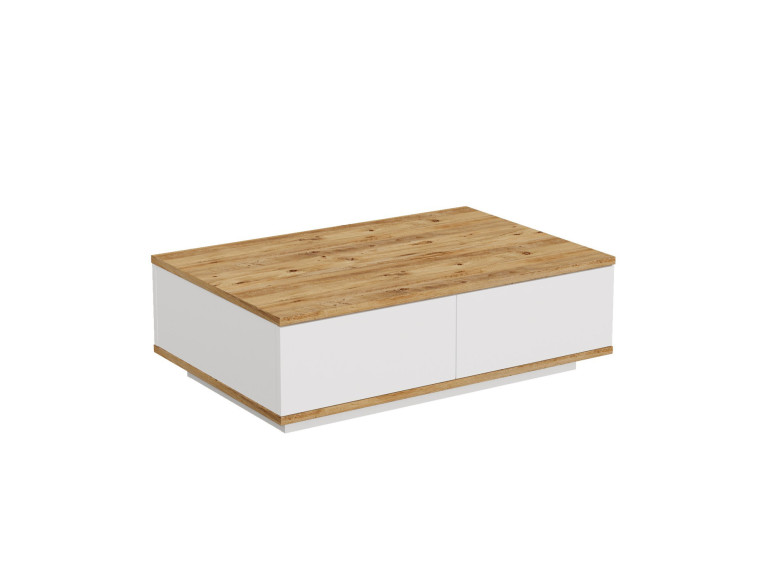 FR14" wooden coffee table - 90 x 60 x 28 cm - Atlantic PineWhite