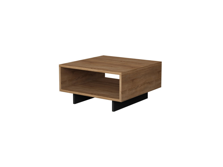 Hola" wooden coffee table - 60 x 60 x 32 cm - Oak-Anthracite