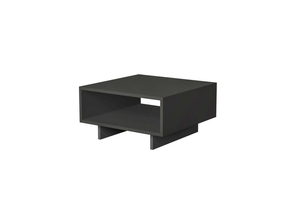 Hola" wooden coffee table - 60 x 60 x 32 cm - Anthracite grey