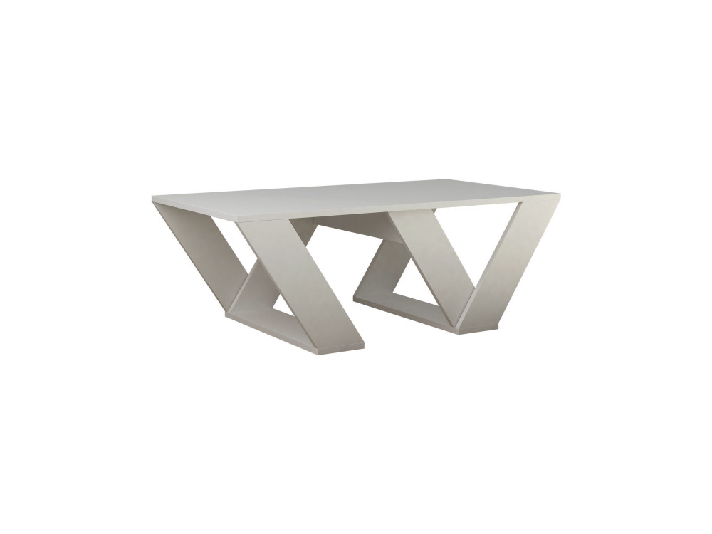 Pipra" wooden coffee table - 110 x 60 x 40 cm - White