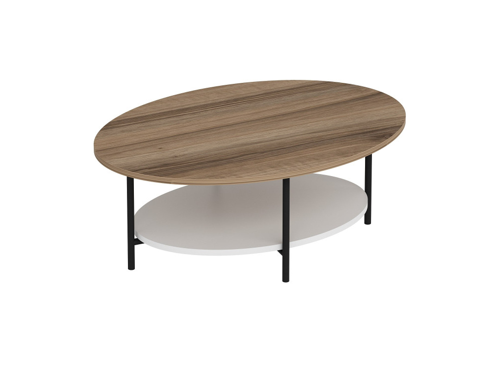 Elis" wooden coffee table - 90 x 60 x 36 cm - WhiteOak
