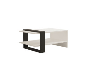 Funda" wooden coffee table - 80 x 55 x 35 cm - AnthraciteWhite