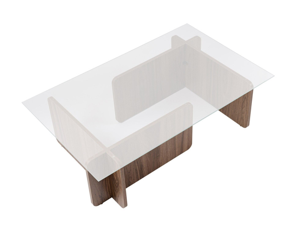 Flavio" wooden coffee table - 105 x 65 x 30 cm - Walnut