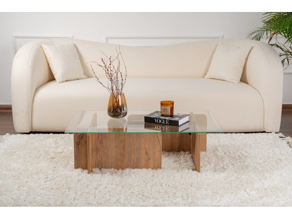 Flavio" wooden coffee table - 105 x 65 x 30 cm - Atlantic pine
