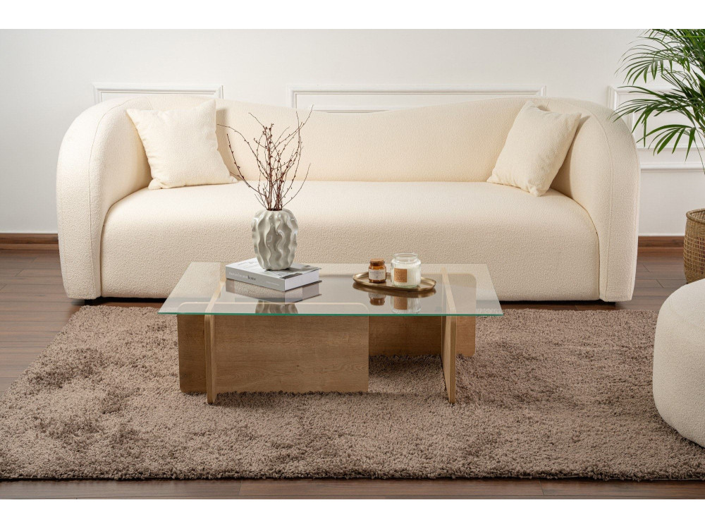 Flavio" wooden coffee table - 105 x 65 x 30 cm - Oak