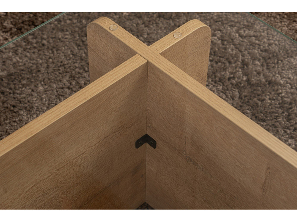 Flavio" wooden coffee table - 105 x 65 x 30 cm - Oak