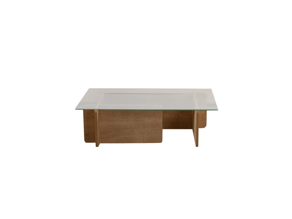 Flavio" wooden coffee table - 105 x 65 x 30 cm - Oak