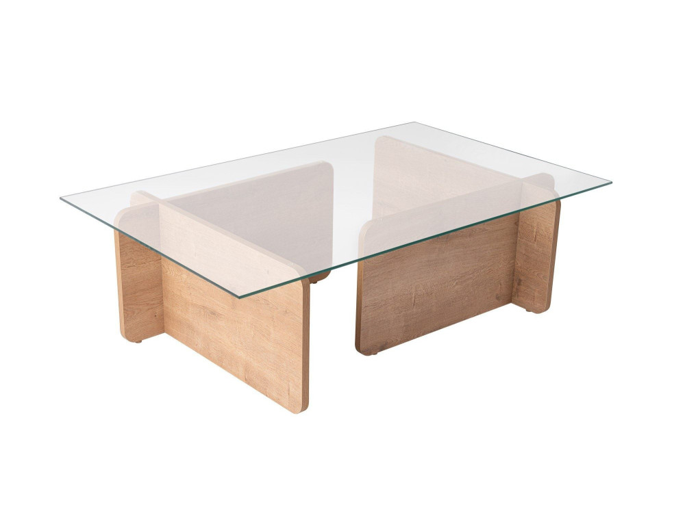 Flavio" wooden coffee table - 105 x 65 x 30 cm - Oak