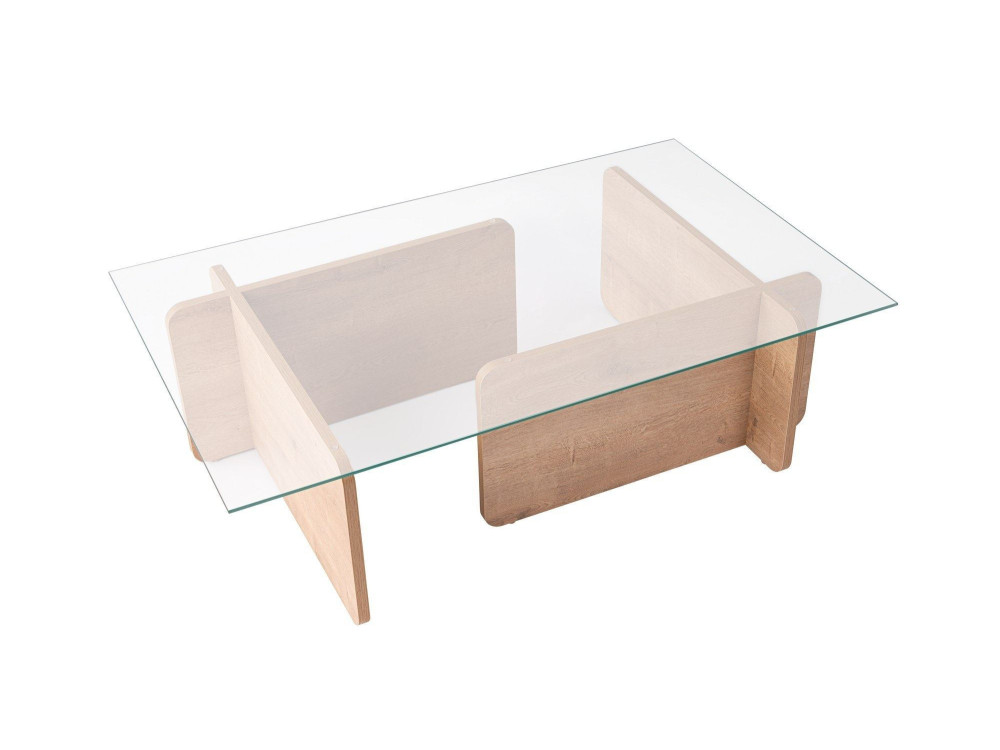 Flavio" wooden coffee table - 105 x 65 x 30 cm - Oak