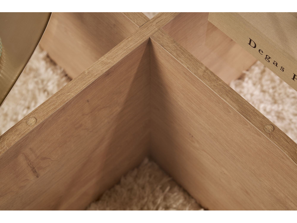 Aeris" wooden coffee table - 75 x 75 x 35 cm - SaphirTransparent Oak
