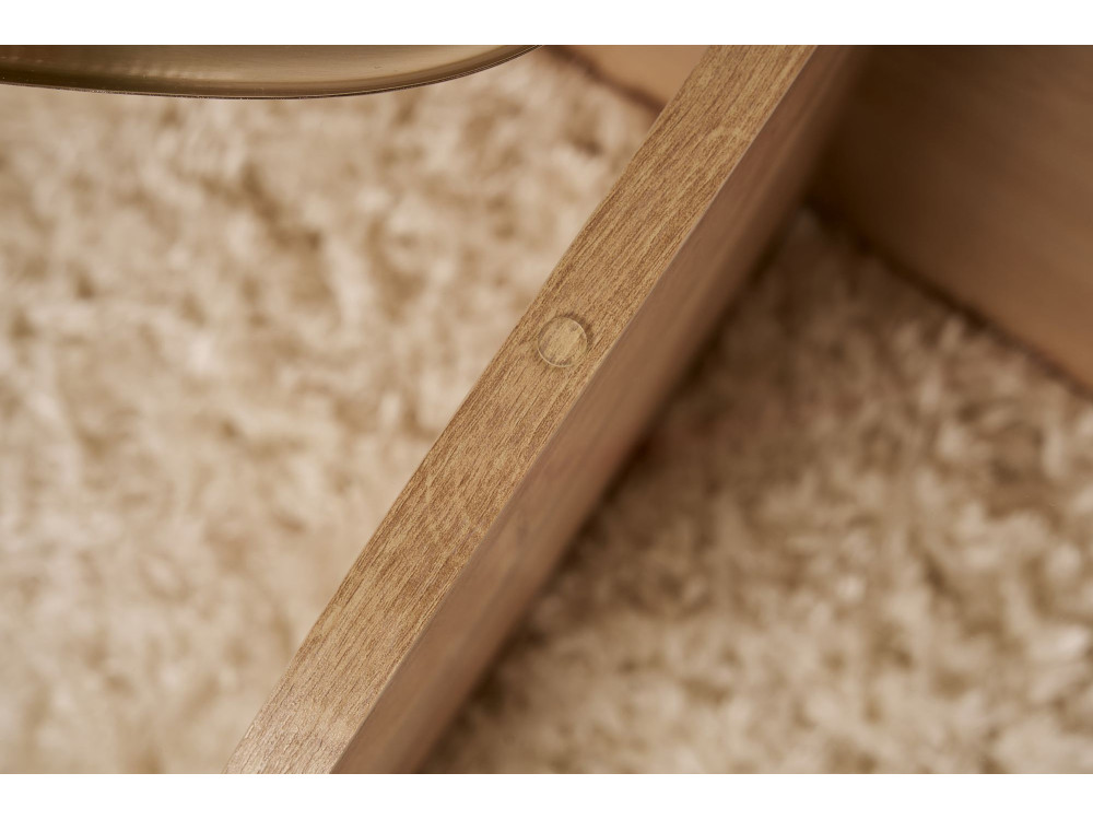 Aeris" wooden coffee table - 75 x 75 x 35 cm - SaphirTransparent Oak