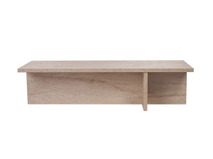 Harbor" wooden coffee table - 120 x 45 x 30 cm - Travertine