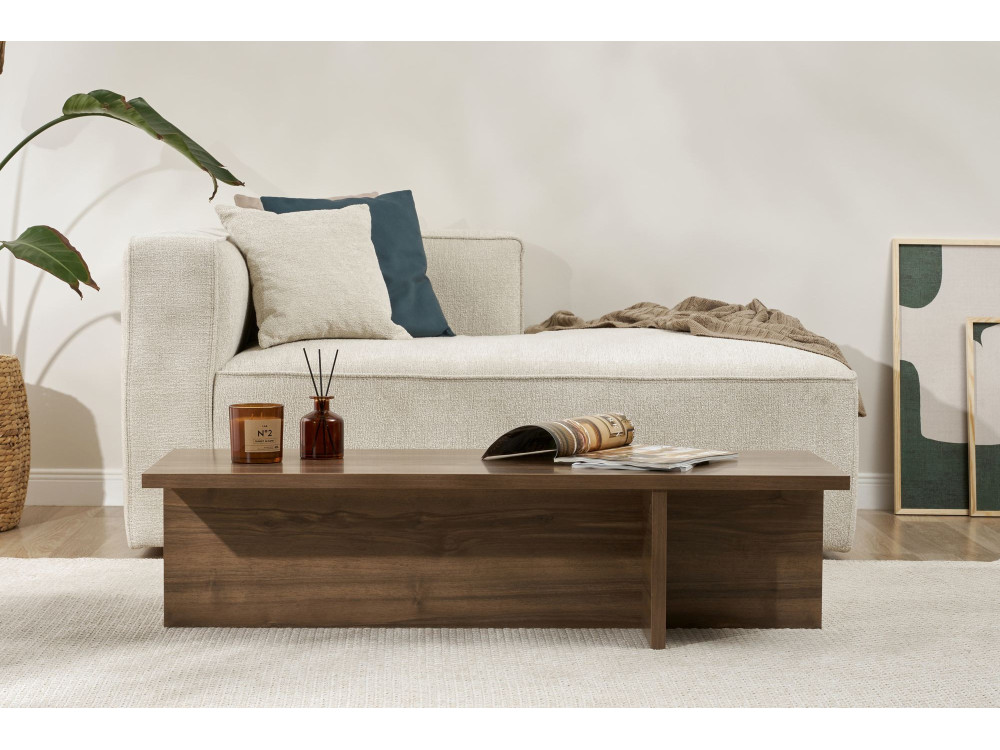 Harbor" wooden coffee table - 120 x 45 x 30 cm - Walnut