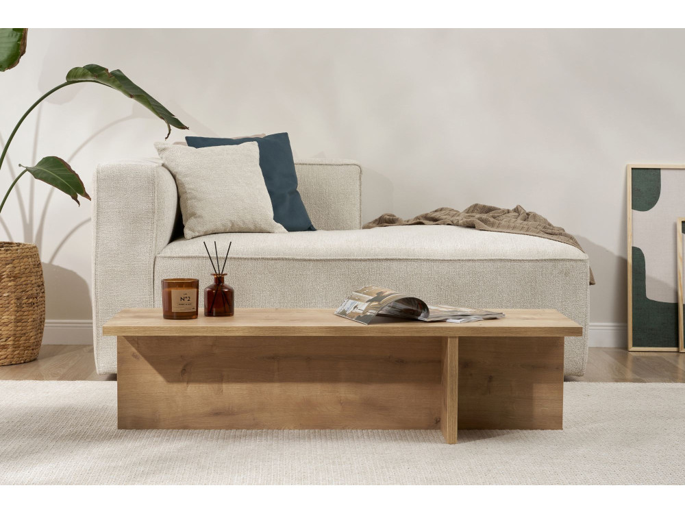 Harbor" wooden coffee table - 120 x 45 x 30 cm - Sapphire Oak