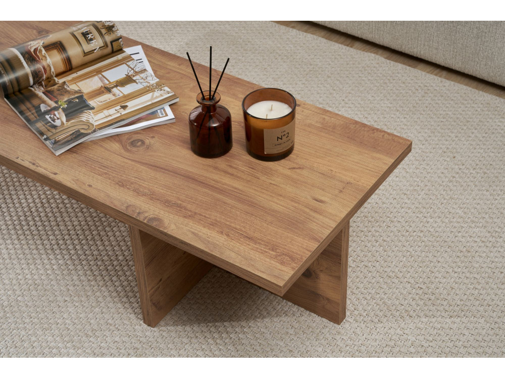 Harbor" wooden coffee table - 120 x 45 x 30 cm - Atlantic pine