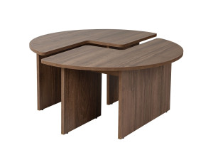 Moira" wooden coffee table - 90 x 90 x 41 cm - Walnut