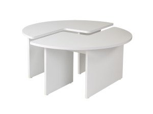 Moira" wooden coffee table 90 x 90 x 41 cm - Natural white
