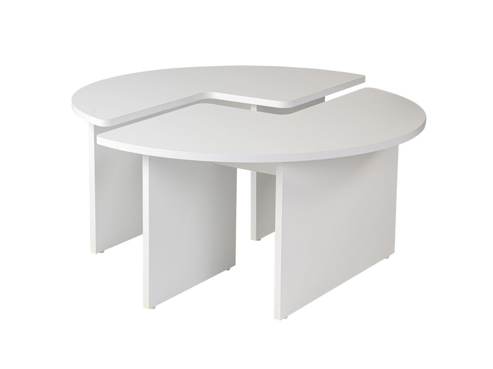 Moira" wooden coffee table 90 x 90 x 41 cm - Natural white