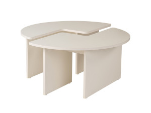 Moira" wooden coffee table 90 x 90 x 41 cm - Wood white