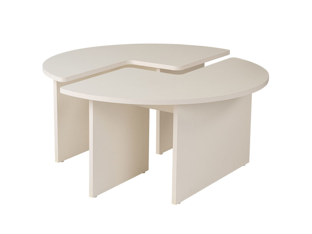 Moira" wooden coffee table 90 x 90 x 41 cm - Wood white