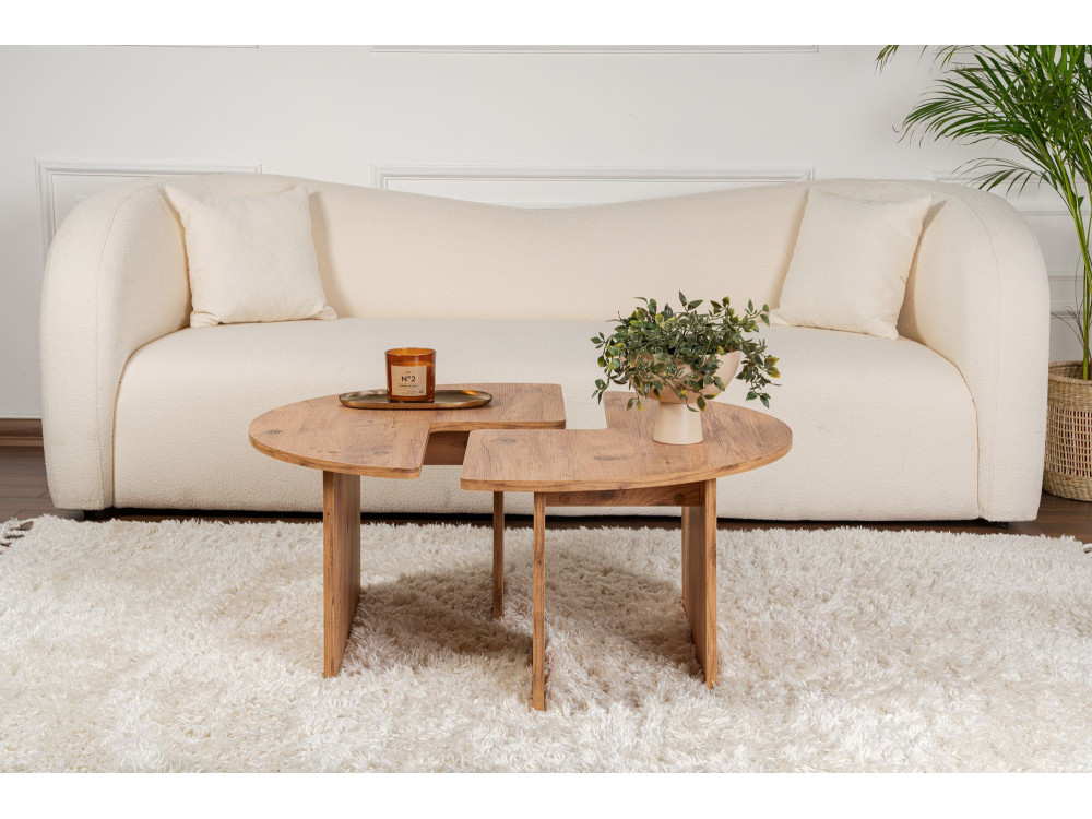 Moira" wooden coffee table 90 x 90 x 41 cm - Atlantic pine