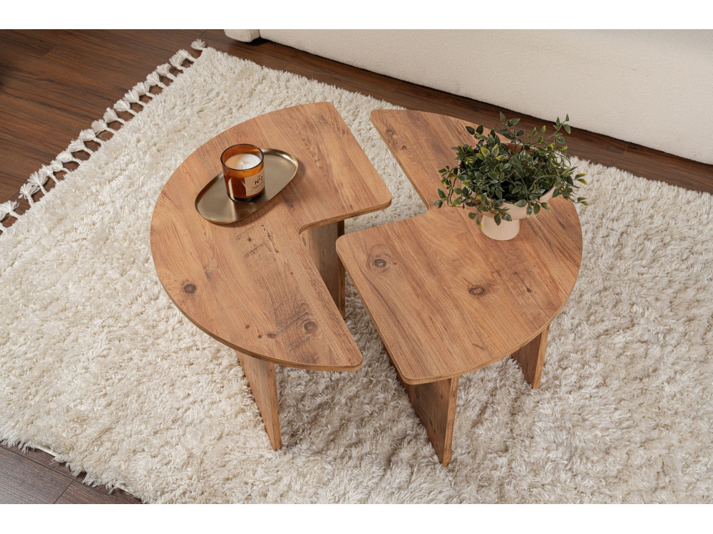 Moira" wooden coffee table 90 x 90 x 41 cm - Atlantic pine