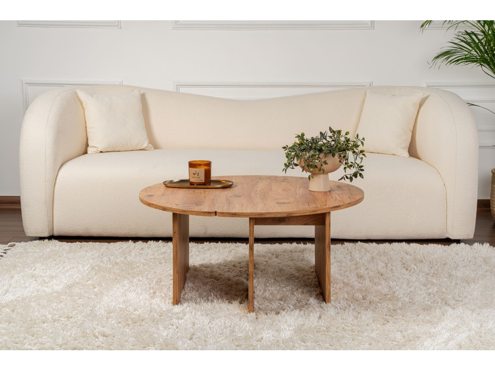 Moira" wooden coffee table 90 x 90 x 41 cm - Atlantic pine