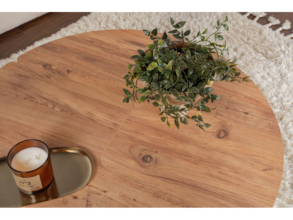 Moira" wooden coffee table 90 x 90 x 41 cm - Atlantic pine