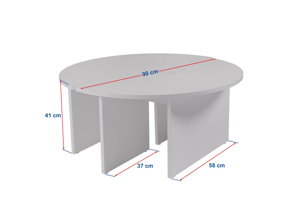 Moira" wooden coffee table 90 x 90 x 41 cm - Atlantic pine