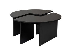 Moira" wooden coffee table 90 x 90 x 41 cm - Black wood