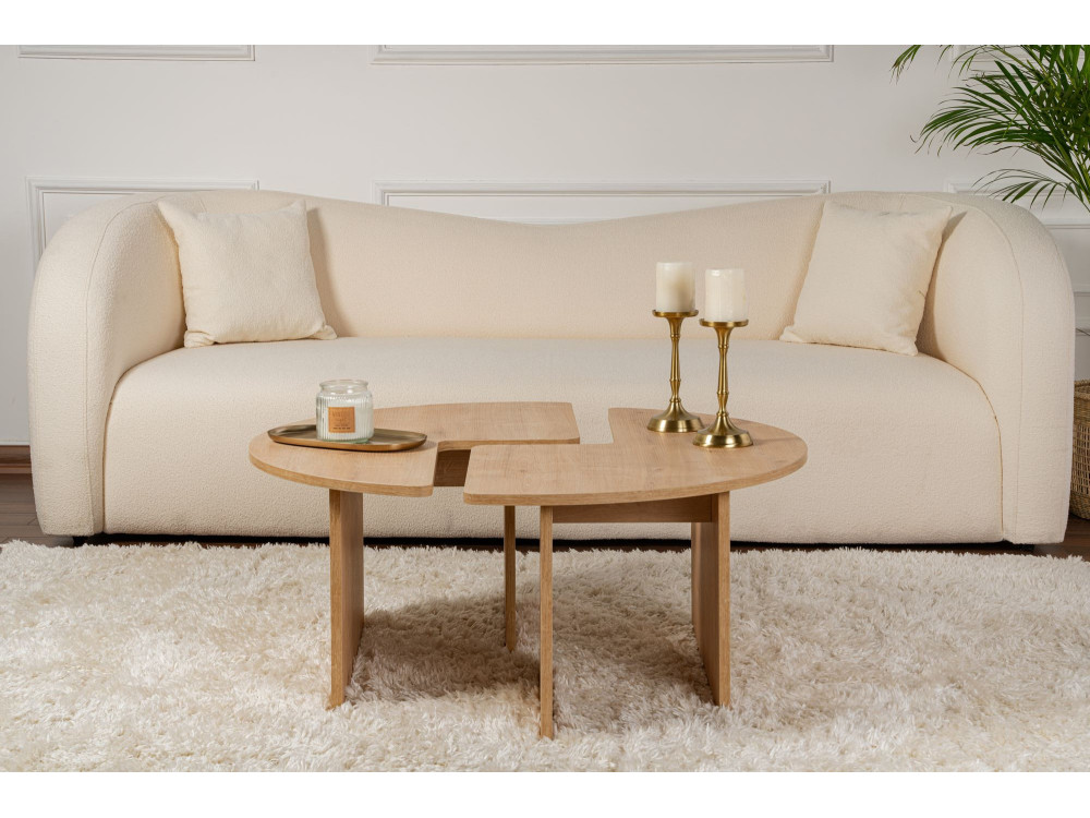 Moira" wooden coffee table 90 x 90 x 41 cm - Oak