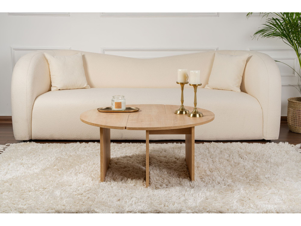 Moira" wooden coffee table 90 x 90 x 41 cm - Oak