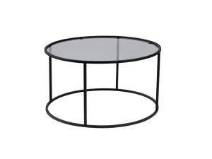 Aurum" metal coffee table - 80 x 80 x 43 cm - Black Grey