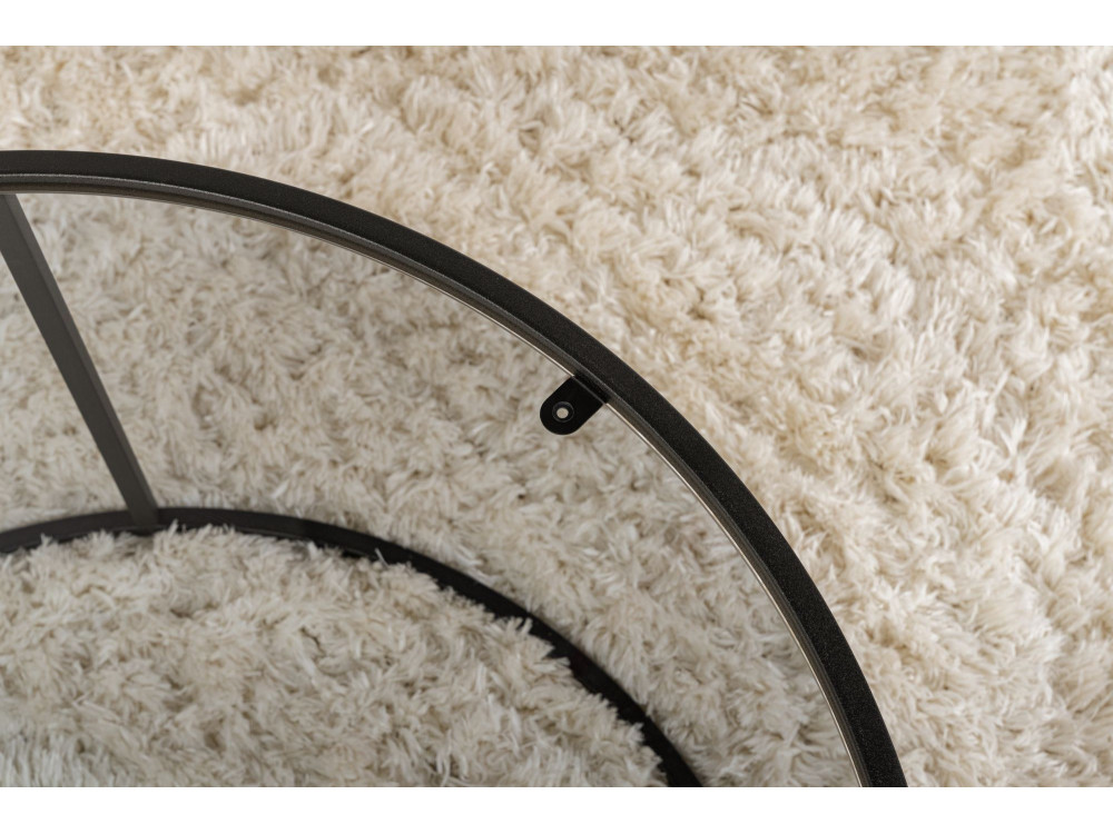 Aurum" metal coffee table - 80 x 80 x 43 cm - Black Grey