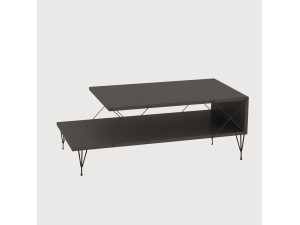 Loire" wooden coffee table 100 x 50 x 40 cm - Anthracite