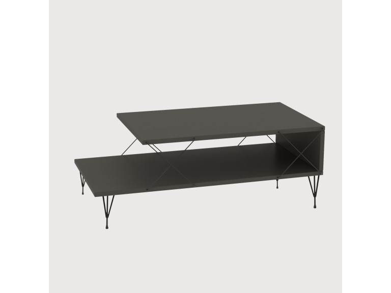 Loire" wooden coffee table 100 x 50 x 40 cm - Anthracite