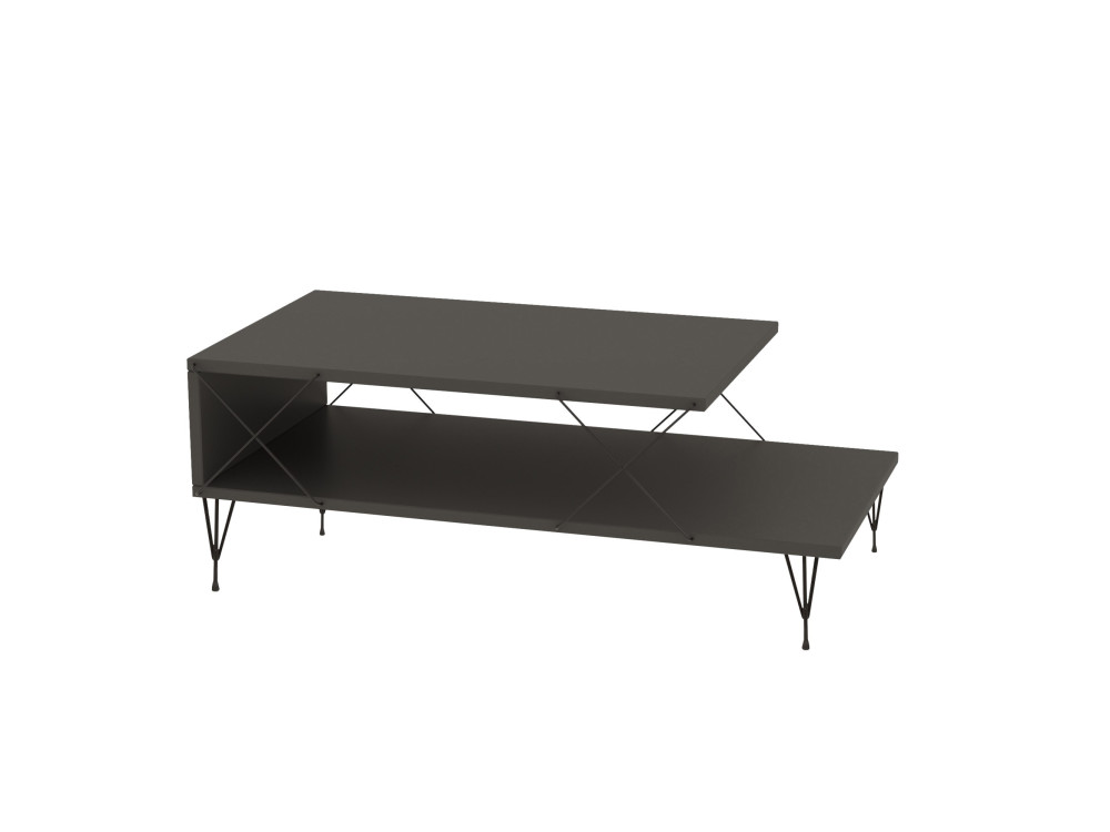 Loire" wooden coffee table 100 x 50 x 40 cm - Anthracite