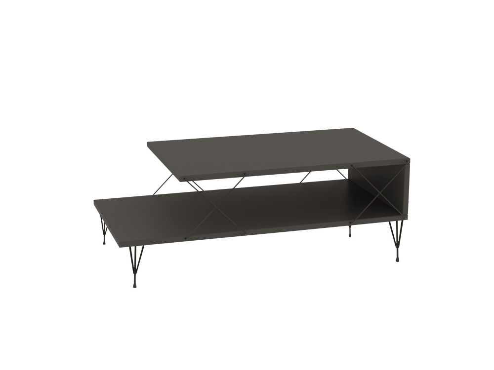 Loire" wooden coffee table 100 x 50 x 40 cm - Anthracite
