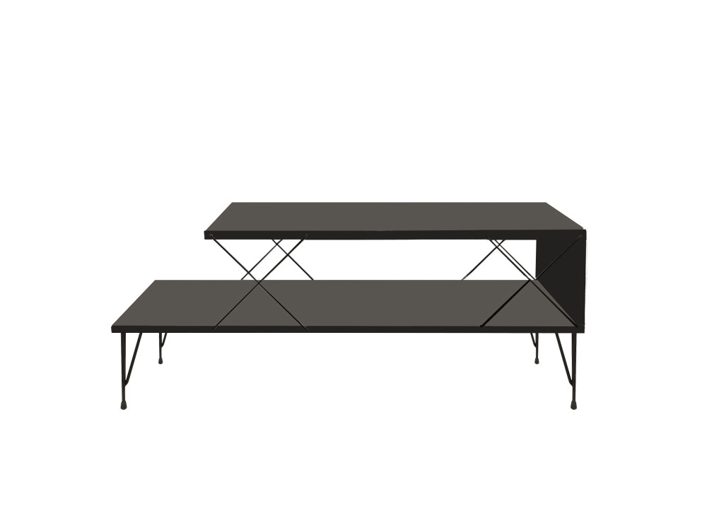 Loire" wooden coffee table 100 x 50 x 40 cm - Anthracite