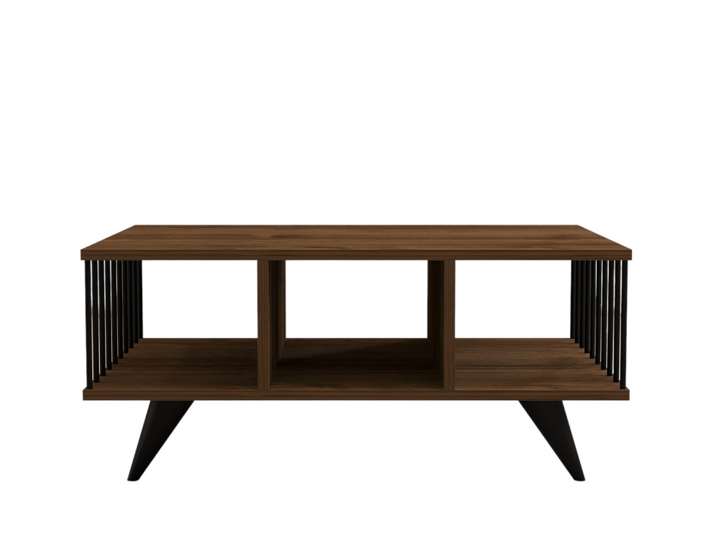 Bert" wooden coffee table - 90 x 60 x 40 cm - Walnut