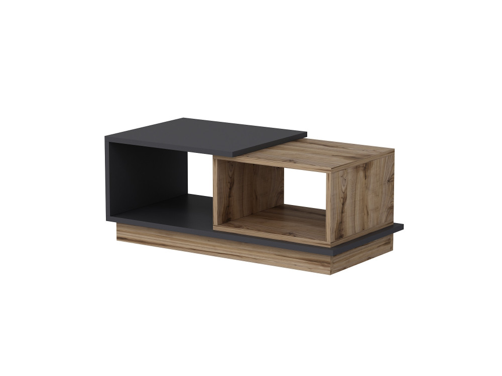 Consept" wooden coffee table - 90 x 45 x 36 cm - Anthracite grey
