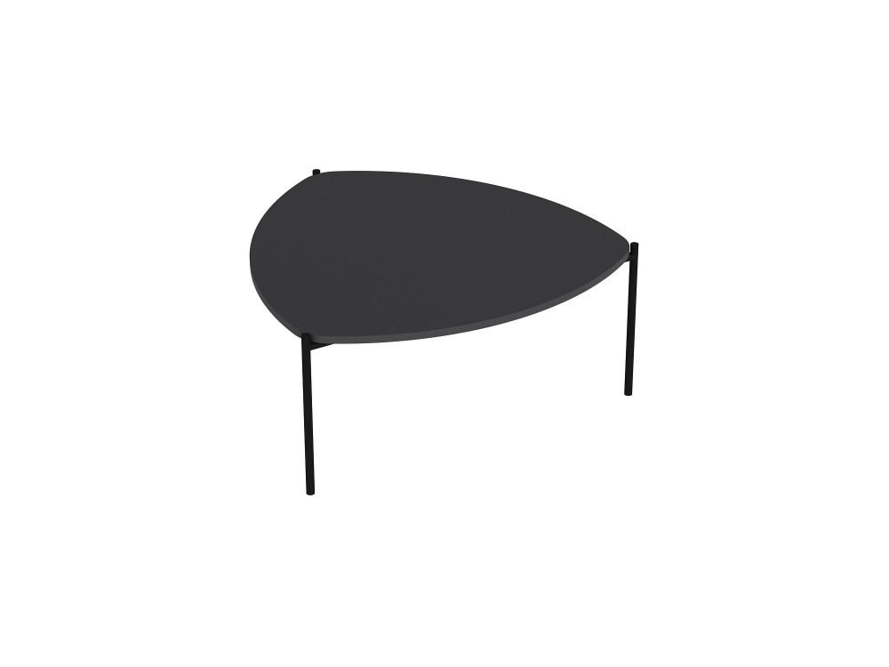 Lenny" wooden coffee table - 90 x 89 x 40 cm - Anthracite