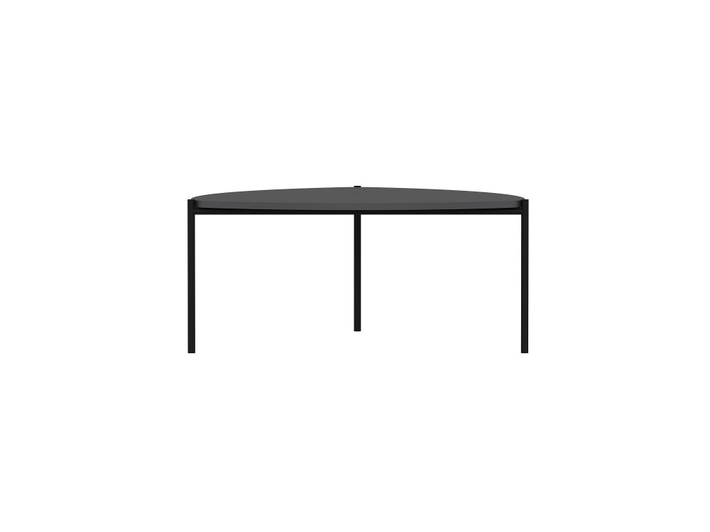 Lenny" wooden coffee table - 90 x 89 x 40 cm - Anthracite